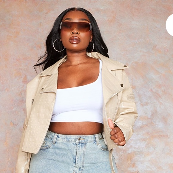 MISSGUIDED CROC BIKER JACKET - Picture 4 of 15